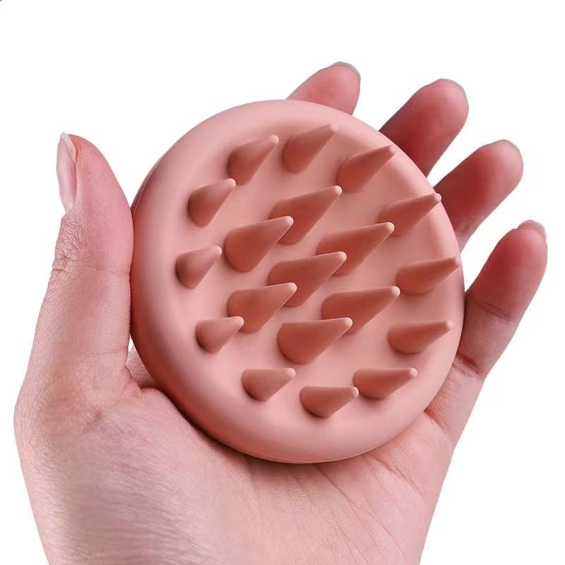 Scuab folctha seampú silicone glanadh massage cíor scillín scalp silicone scuab seampú le haghaidh gruaige