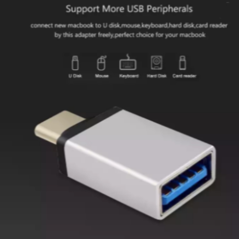 Nicil-phlátáilte USB Cineál A Eireaball Cuibheoir DIY 3-I-1 PC DIY.