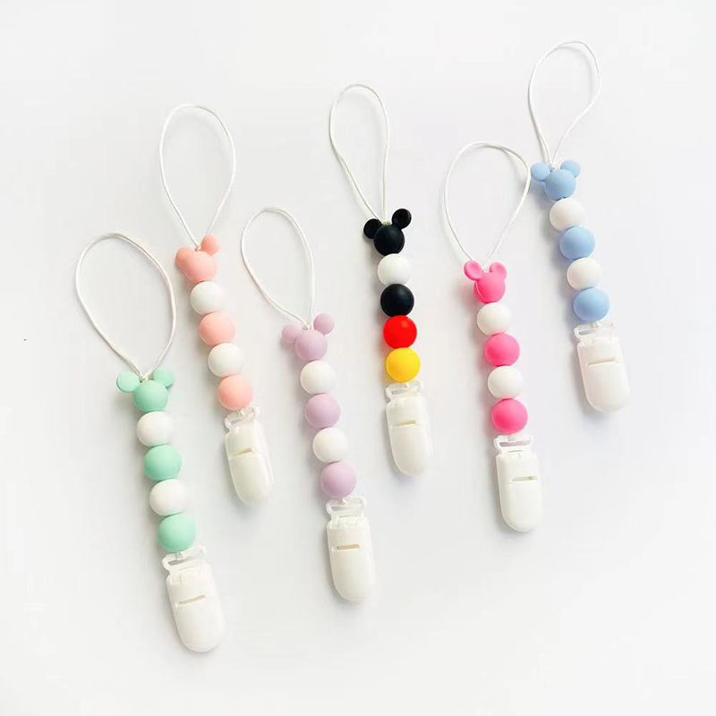 BPA saor in aisce Feech Adhmad Adhmaid Silicone Bead Fóirsteanach Faoiseamh TEETHER TOY TOY LÍN NIPPLE NIPPLE NIPPLE SLAIN