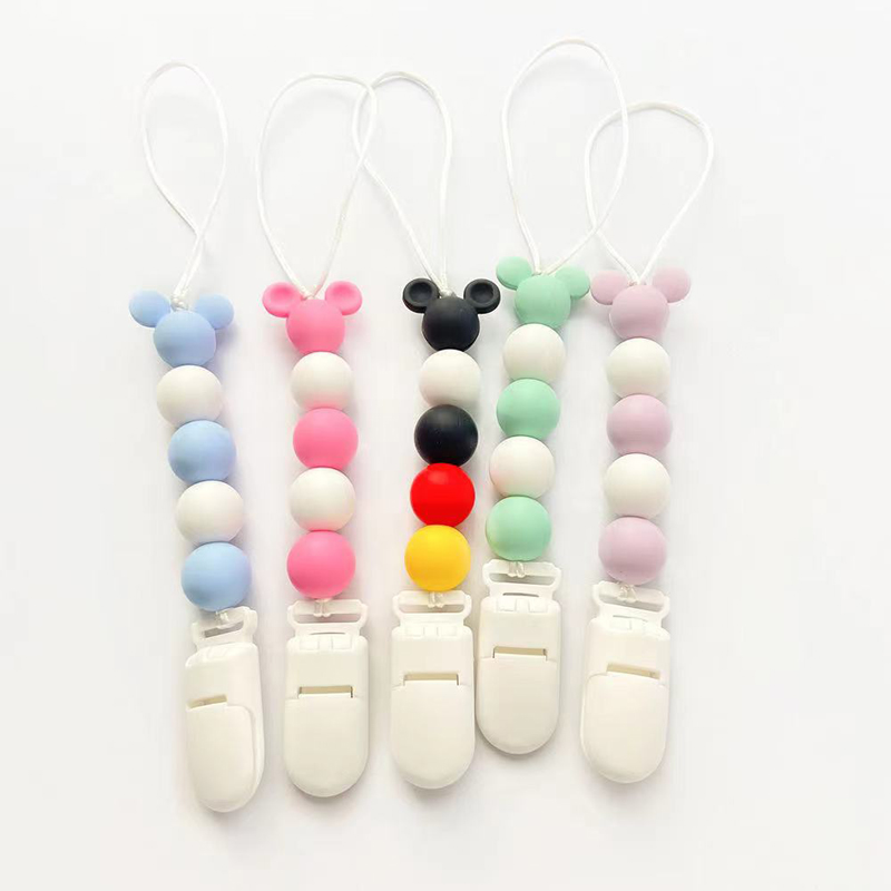 BPA saor in aisce Feech Adhmad Adhmaid Silicone Bead Fóirsteanach Faoiseamh TEETHER TOY TOY LÍN NIPPLE NIPPLE NIPPLE SLAIN