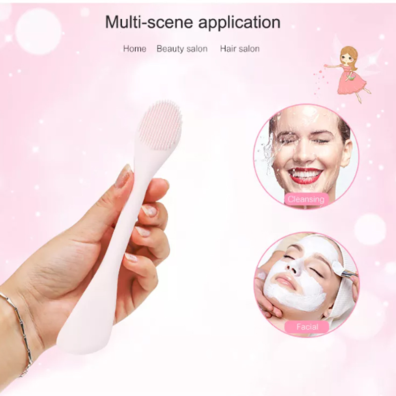 Scuab Scuab Craiceann Scuab Craicinn Silicone Masc Scuab Spatula Spatula Spatula Spoon le haghaidh Makeup, Fondúireacht, Uachtar, Lotion, Moisturizer, Glóthach, Exfoliator, Clay Mask