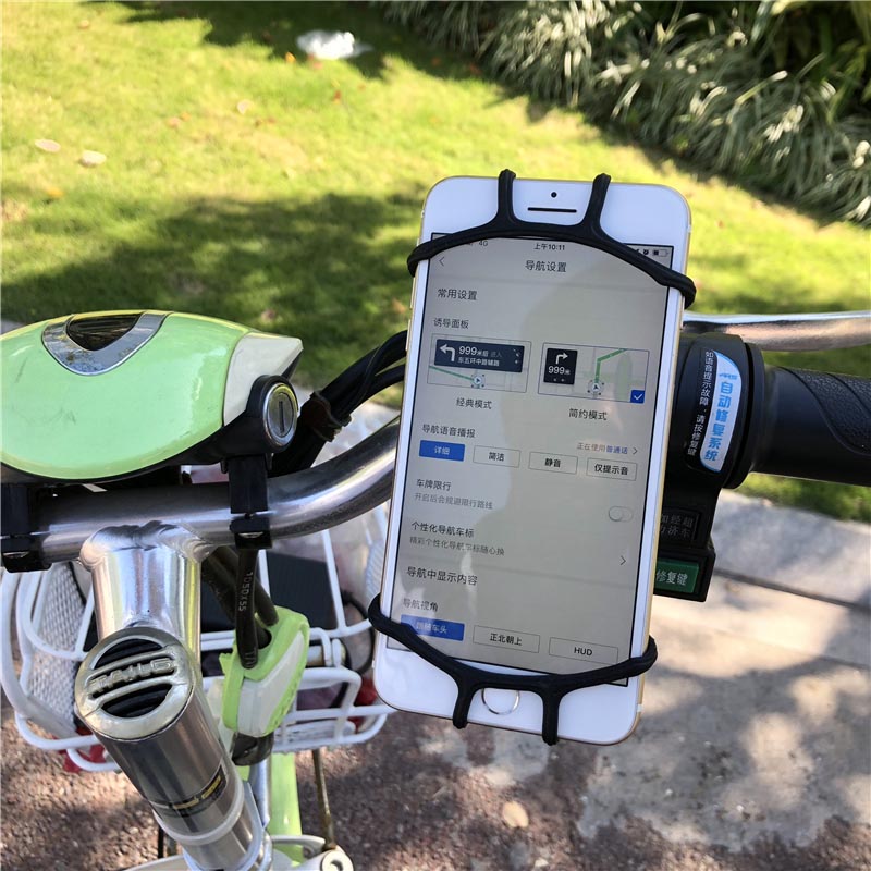 Fón rothar Mount, Motlebar Mount, 360 ° Fón Rothar Silicone Mount, comhoiriúnach le iPhone 13n12n11 Pro Max XS Max Xr x 8 7 6s Plus SE 2022 12 Mini, Samsung Galaxy