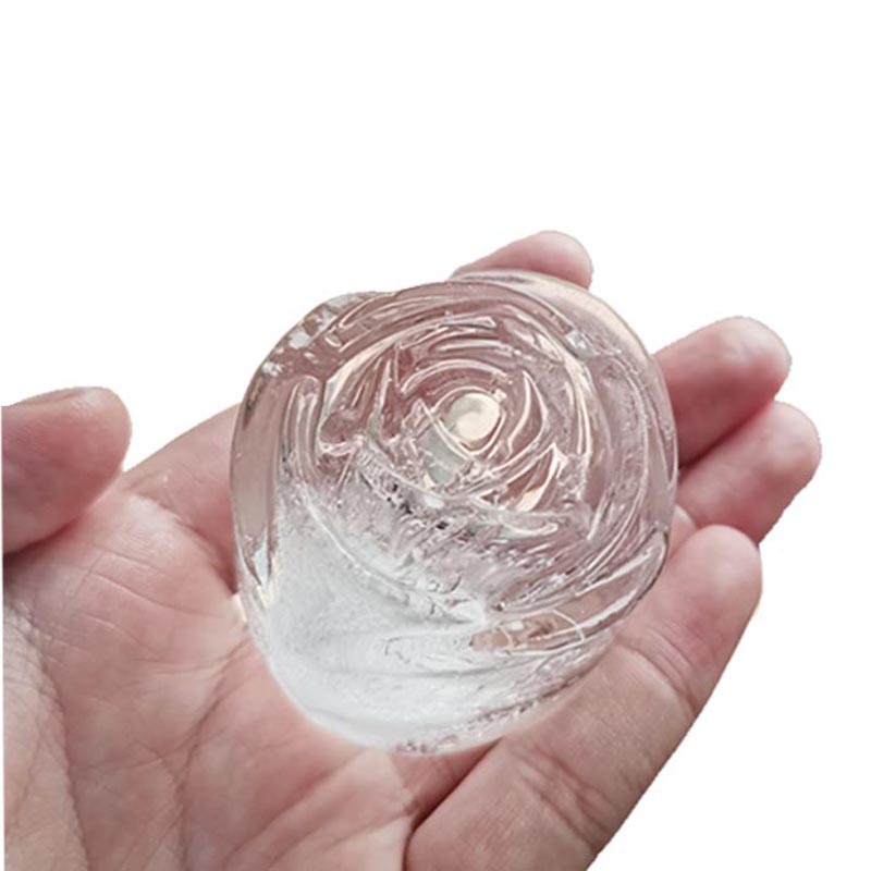 Silicone 3D Múnla Oighir Oighir Tráidire Ciúb Oighir Móra, déanann 4 oighear gleoite bláth, spraoi rubair silicone déantóir liathróid oighir mór le haghaidh reoiteoir bourbon sú manglaim, sábháilte miasniteoir, trí dhath