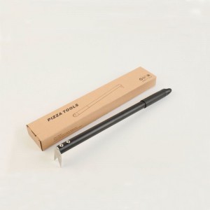 Ag casadh pizza forks pizza pizza turner alúmanam láimhseáil bakeware sturdy éasca le stóráiln cistin aistrithe agus uirlis bácála, dubh