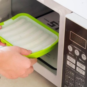 Múnlaí ispíní siliconenonstick le haghaidh madraí te sa bhaile, madraí te DIY, BPA saor in aisce, oigheann agus múnlaí madraí te micreathonnach