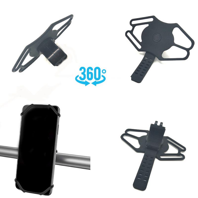 Sealbhóir Fón Rothar Silicone, [Sealbhóir Fón Rothlach 360 °] Sealbhóir Fón Rothar, Sealbhóir Fón Gluaisrothair Silicone Uilíoch, comhoiriúnach le iPhone 14 13 12 11 Pro Max,