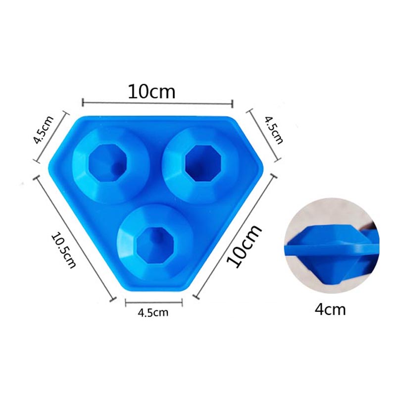 3 pholl tráidire diamaint oighir diamant tráidirí múnla silicone diamant le haghaidh buamaí folctha uisce beatha, candy, gallúnach, agus ceardaíocht DIY, sábháilte miasniteoir, ath -inúsáidte