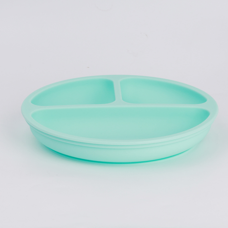Cupáin shúchán leanbh silicone, cupáin shúchán féin-bheathú tachrán, pláta beathaithe leanbh silicone miasa silicone roinnte do leanaí scoite, BPA saor in aisce, micreathonn, miasniteoir agus oigheann sábháilte-babhlaí beathaithe leanbh