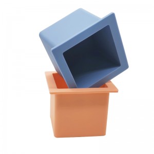 Molds tráidire ciúb oighir mór silicone BPA saor in aisce, tráidire oighir cearnógach amháin solúbtha, scaoileadh éasca leá oighir, le haghaidh fuisce, mhanglaim, bronntanais