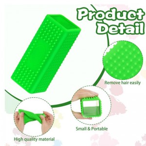 Madra peataí agus remover gruaige cat silicone bloc gruaige peataíníos glaine, scuab cairpéad scuab madraí tolg logála glantacháin silicone log, uiscedhíonach agus durable