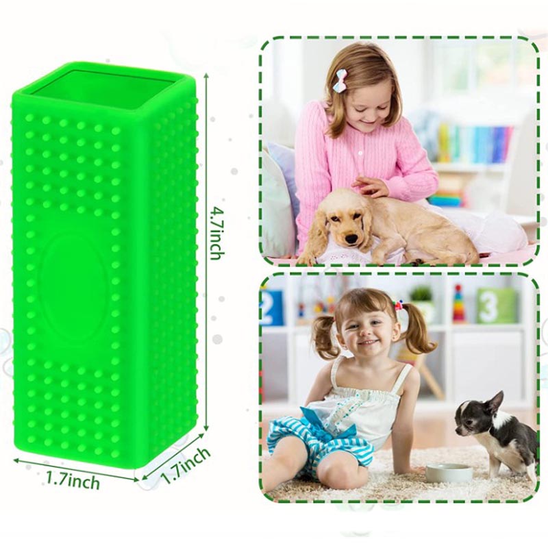 Madra peataí agus remover gruaige cat silicone bloc gruaige peataíníos glaine, scuab cairpéad scuab madraí tolg logála glantacháin silicone log, uiscedhíonach agus durable
