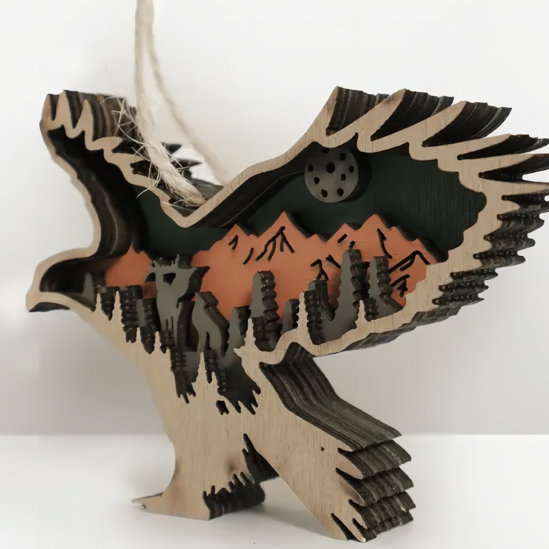 Ornament Eagle Ceardaíochta 3dwood