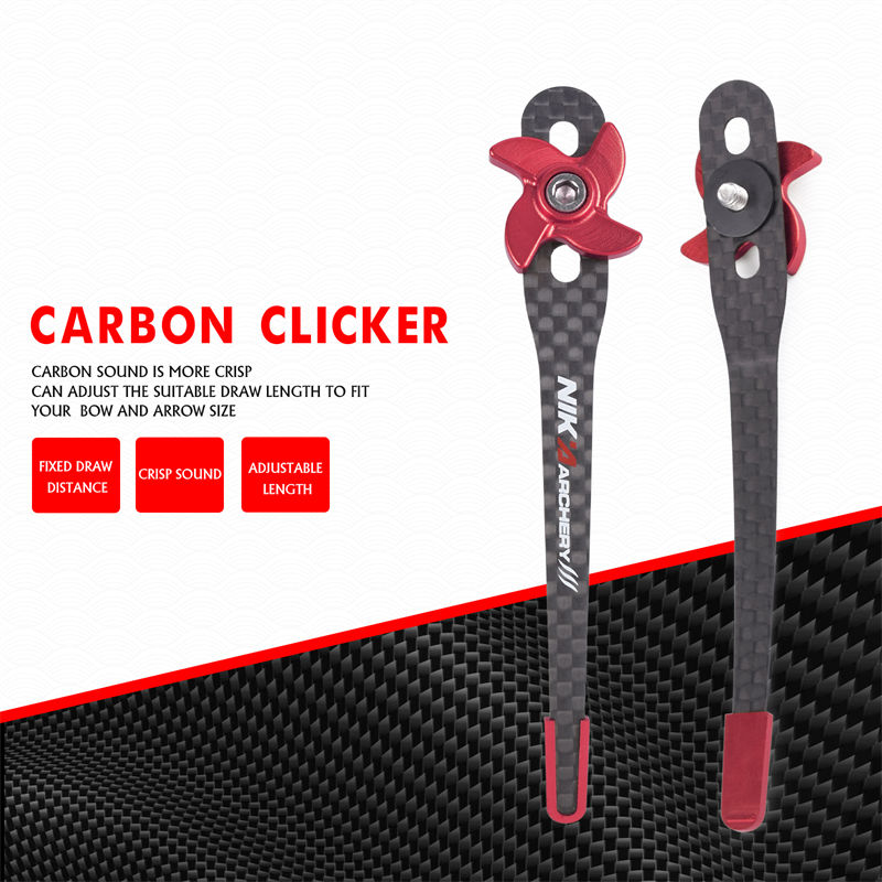 26CK03 Clicker Carbóin Dath Dearg Do Lámhach Bow Recurve