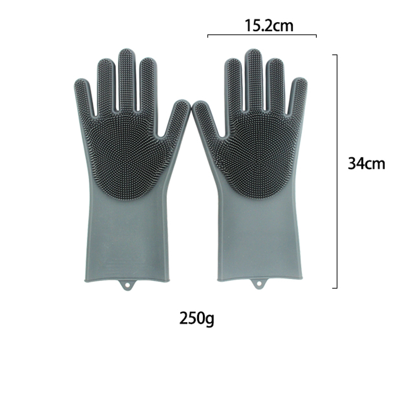 Lámhainní miasghlactha silicone ath -inúsáidte, miotáin mhiastha le scuab, lámhainní cistine tí, soláthairtí grooming peataí