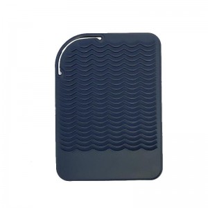 Pad teasa atá frithsheasmhach in iarann ​​iarann ​​iarann ​​sealbhóir sealbhóra gruaige a thaistealná taisteal silicone a iompar éasca le glanadh durable