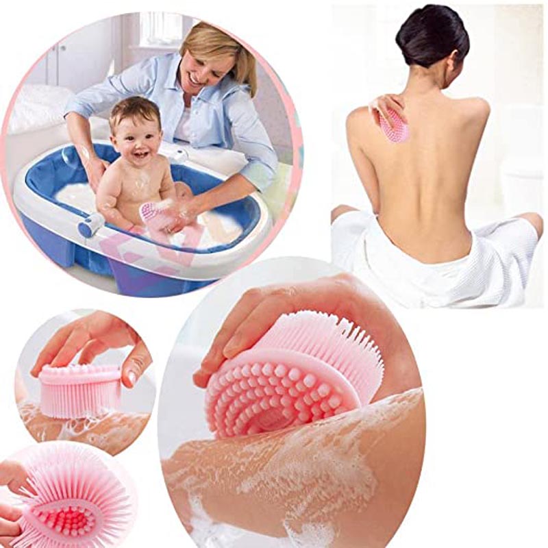 Scrubber coirp silicone lofah lofah exfoliating coirp scuab folctha scuab loofah do pháistí íogaire mná fir gach craiceann craiceann