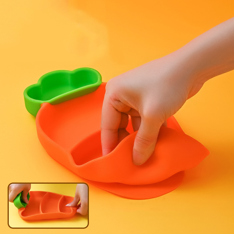 Pláta Dinnéar Raidish Leanaí Silicone Leanaí Corn Súchán Bowl Leanaí Leanaí Leanaí Bia Bia Bia Cúntóir Pláta Bowl Plate