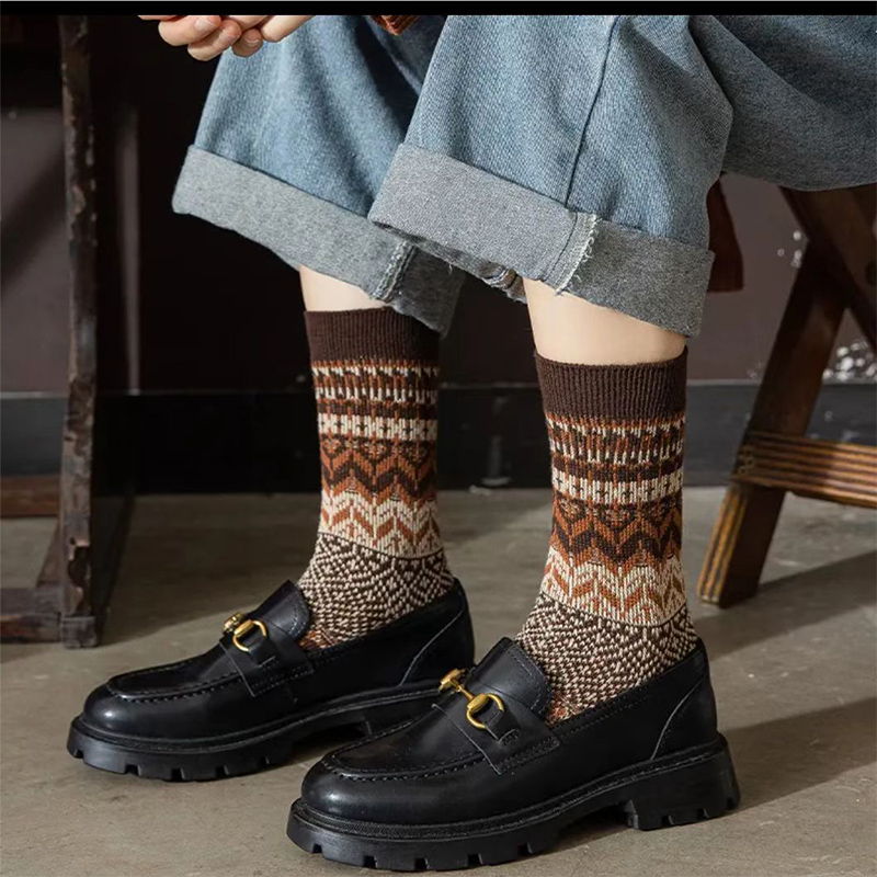 Criú tiubh unisex stocaí olla gheimhridh olla gheimhridh stuáilte hiking amuigh faoin aer stocaí terry merinos olann olann stocaí faisin aicrileach