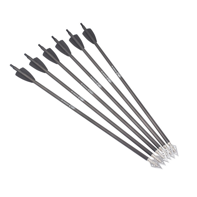 15inches ID6.2mm süsinik nool poldid 2inches must lipp RX vibu jaoks