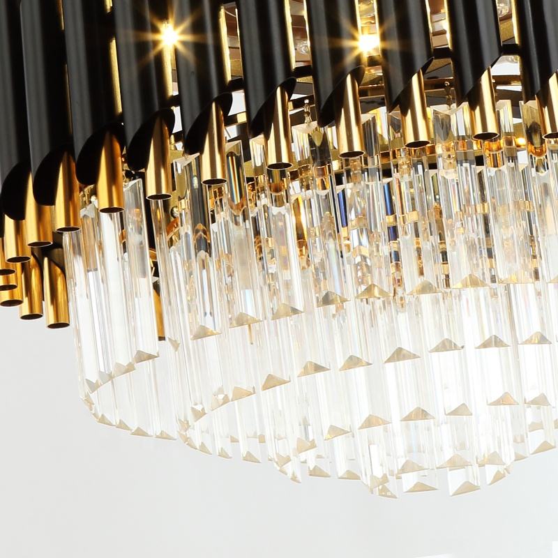 K002 lucht leanúna uasteorainn chandelier le solas le dath iargúlta 42 orlach 3 le Chandelier Fan Crystal Cainteoir