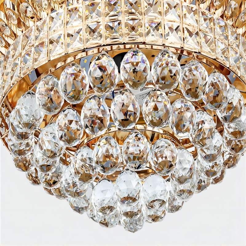 K006 lucht leanúna uasteorainn chandelier le solas le dath iargúlta 42 orlach 3 le Chandelier Fan Crystal Cainteoir