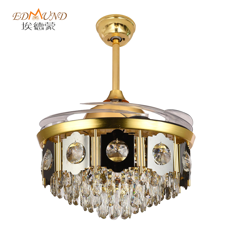 K013 lucht leanúna uasteorainn chandelier le solas le dath iargúlta 42 orlach 3 le Chandelier Fan Crystal Cainteoir