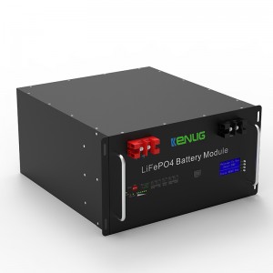 Rack suite 48V 100 N150 200AH LIFEPO4 Fearais Baile Stackable Rs232 NRS485 NCAN Cumarsáid NCAn Ceallraí ian litiam a mhuirearú go tapa le LCD