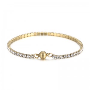 An Eoraip agusna Stáit Aontaithe Treocht Tíotáiniam Cruach Cearnóg Zircon Ins Ornáidí Láimhe Ghaoithe Cruach Dhosmálta Claw Claw Aonair Aonair Diamond Mná Bracelet Búcla Búcla Búcla