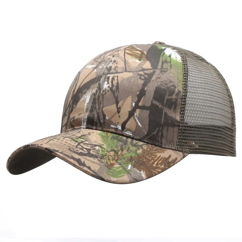 Unisex Camouflage Hat Camo Fishing Baseball Cap päikesekaitsevahend Kiire kuivatamine trükitud jahimüts
