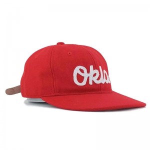 Flat brimneamhstruchtúrtha 6 phainéal hata painéil inchoigeartaithe ar ais strap caipín bróidnithe caipín saincheaptha olannneamhstruchtúrtha 6 phainéal snapback caipín hata daidí