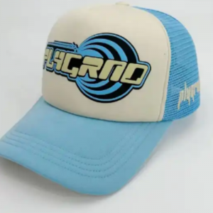 Hat Trucker Priontáil 3D saincheaptha, caipín trucailí cúir bróidnithe