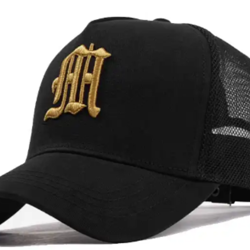 dearadh hata te 5 painéal suede caipíní baseball gorm agus dubh le bróidnéireacht árasán lógó saincheaptha agus hataí bróidnéireachta puff 3D