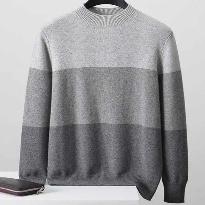 Fir Cashmere Pure Fir Leath -Turtleneck Pullover an Fhómhair Geansaí Tiubh Geimhreadh Geansaí Ócáideach Cniotáilte Te