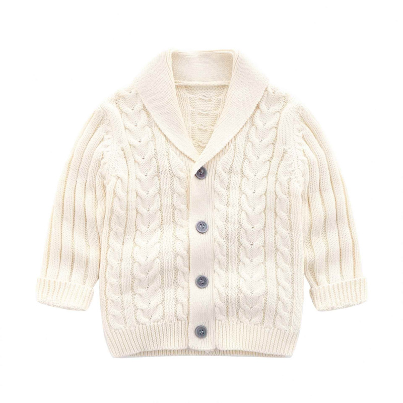 Éadaí Ribbednaíonánnaíonán Geimhridh an Fhómhair Lúr Éadaí Ribbed Leanaí ócáideach Cardigan Cniotáil Sweaters Babaí