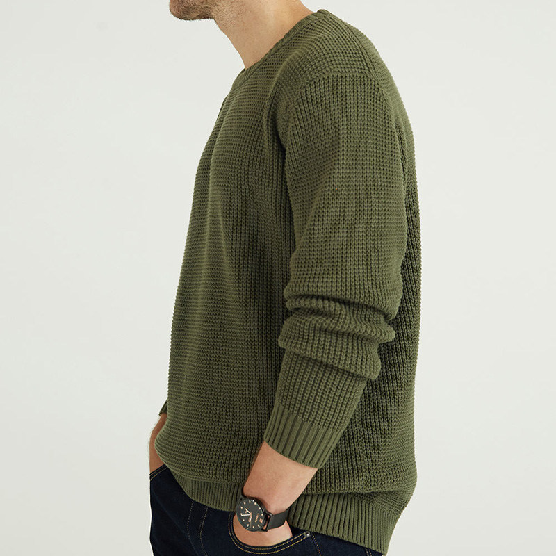 100% cadás saincheaptha gheimhridhna bhfear criú muineál geansaithe geansaí pullover muineál