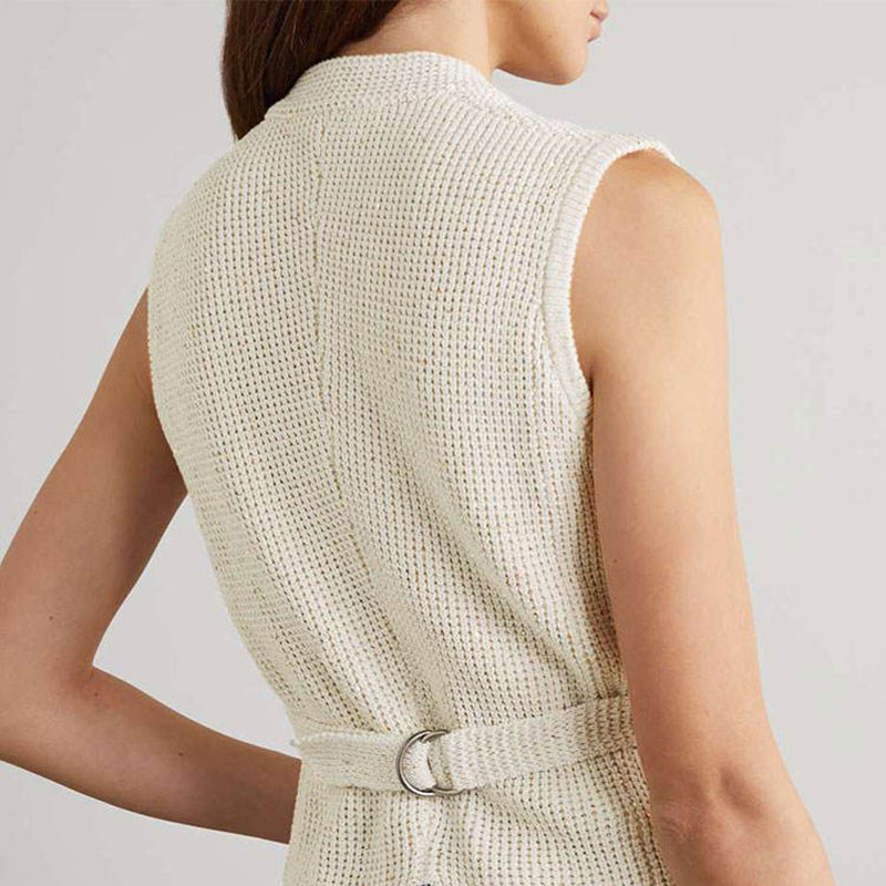 Saincheaptha Monarcha Cniotáilte 2023 Mná Éadaí Éadaí Samhraidh Éadaí Muineál Sleeveless Muineál Sleeveless Muineál Sweaters Cniotáilte