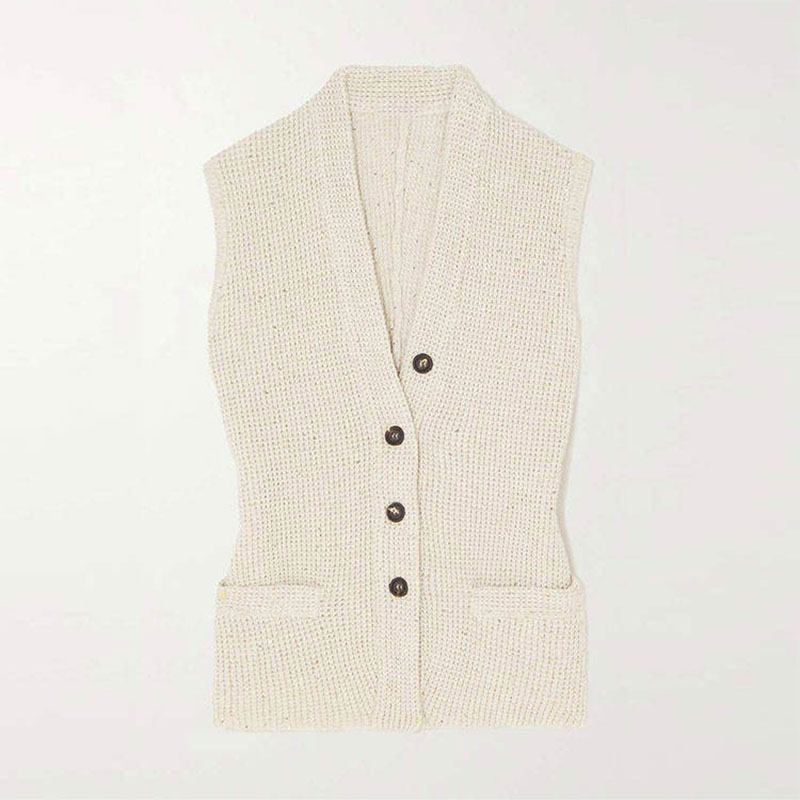 Saincheaptha Monarcha Cniotáilte 2023 Mná Éadaí Éadaí Samhraidh Éadaí Muineál Sleeveless Muineál Sleeveless Muineál Sweaters Cniotáilte