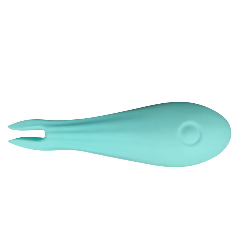 Bréagán Gnéas do Dhaoine Fásta Wand Vibrator Creathadh Spear (Forc Éisc Bheag Glas)