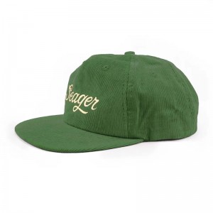 Corduroy 5 painéal caipíní lógó bróidnéireachta hataí snapbackneamhstruchtúrtha ar an mórchóir