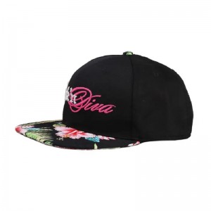 OEM Greannmhar 100% Polyester Polyester Bróidnéireacht Priontáil Tropic 2 Caipín Snapback Tone