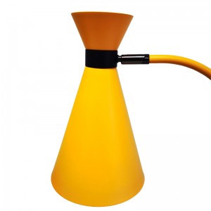 Dhá lampa deisce toin le bailchríoch buí dubh agus éadrom, lasc rockernoff agus dhá asraon áisiúil i seomra aoi