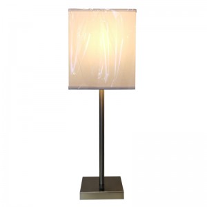 Stíl simplí brushed Nicil Críochnaithe Lampa Tábla Nightstand Leis le lasc rocker ar an seomra aíochta