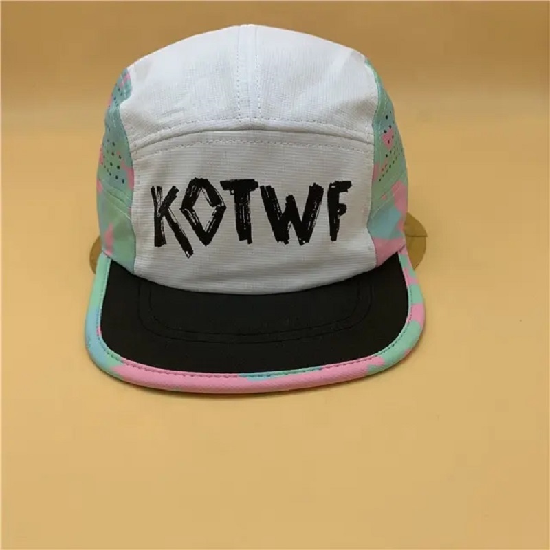 Caipín Spóirt Flat Brim Laser Caipín gearrtha Caipín Sracadh Sracadh Níolón Sracadh Hata Rith Hat Dri-Fit Snapback Cap