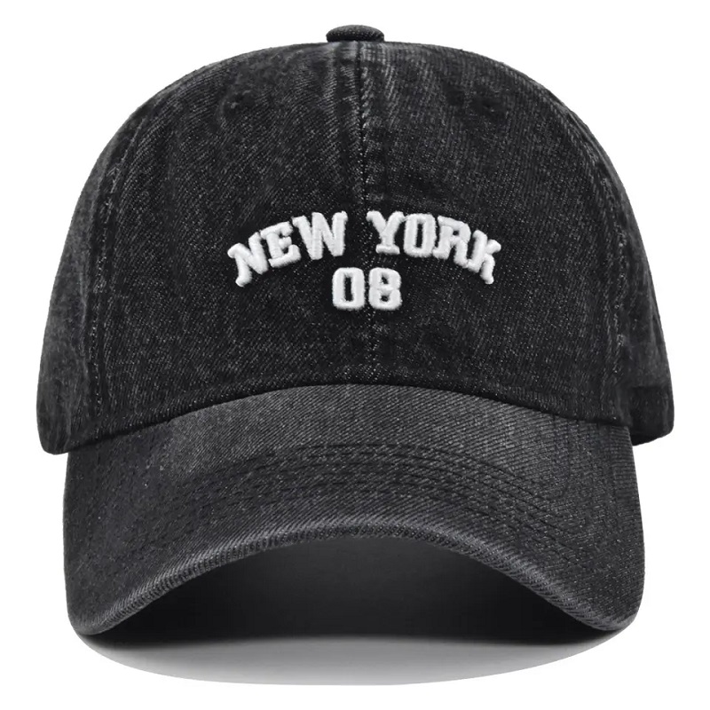Lógó saincheaptha ardcháilíochtanite i bponc 100% cadás 6 phainéal bille bróidnithe bille seanbhuailte baseball caipín jeans hata hata hata