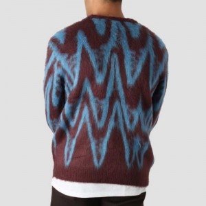 Patrún saincheaptha ardcháilíochta cniotáilte Jacquard Design Fir Geansaí Cardigan