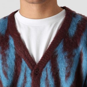Patrún saincheaptha ardcháilíochta cniotáilte Jacquard Design Fir Geansaí Cardigan