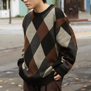 Díol geansaí cniotáilte muineál muineál mens mens bunúsach d\'fhir