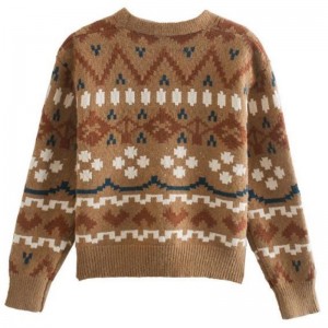 Mná saincheaptha móide méid faisin cniotáilte cardigan Nollag