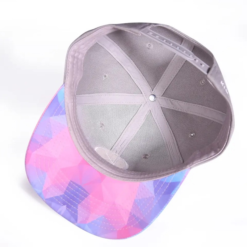 Stíl Nua 6 Painéal Snap Hip-Hop Snap Ar Ais Caipín Floral Floral Brim Priontáil Snapback Hat Inchoigeartaithe