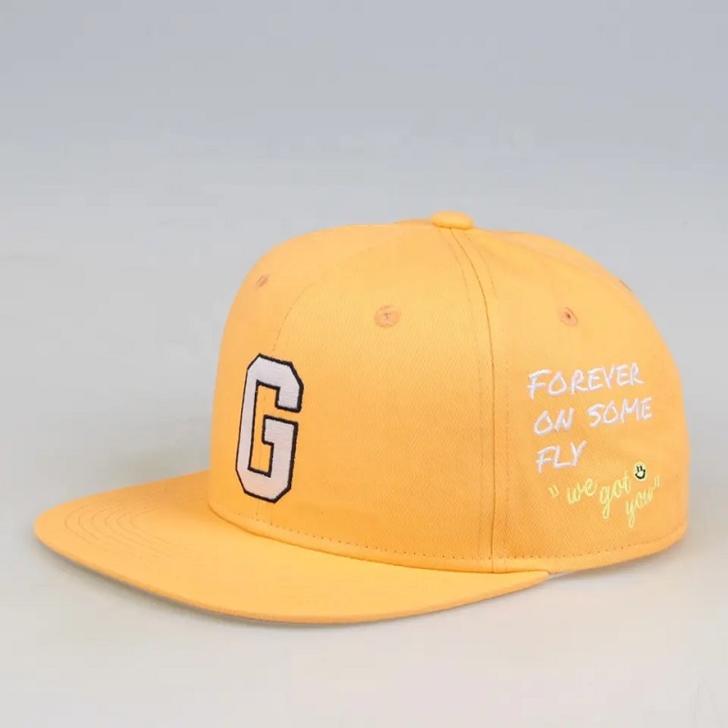 Déanta sa tSín Sé Chaip Baseball Snapback Sé Painéal Do Fhir Saincheaptha Gorras Snapbacks Hataí Bróidnéireachta Buí Buí